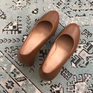 Madewell Brown Leather Heels NWOT